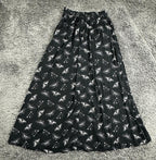 Cosmic Aura Hot Topic Dark Moth Butterfly Maxi Skirt Gothic Pockets Sz Small