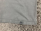Hurley T Shirt Mens Gray Classic Fit Short Sleeve Script Logo Cotton Surf Sz XXL