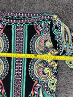 ECI New York Dress Womens S Small Black Multi Geometric Paisley Stretch NWT