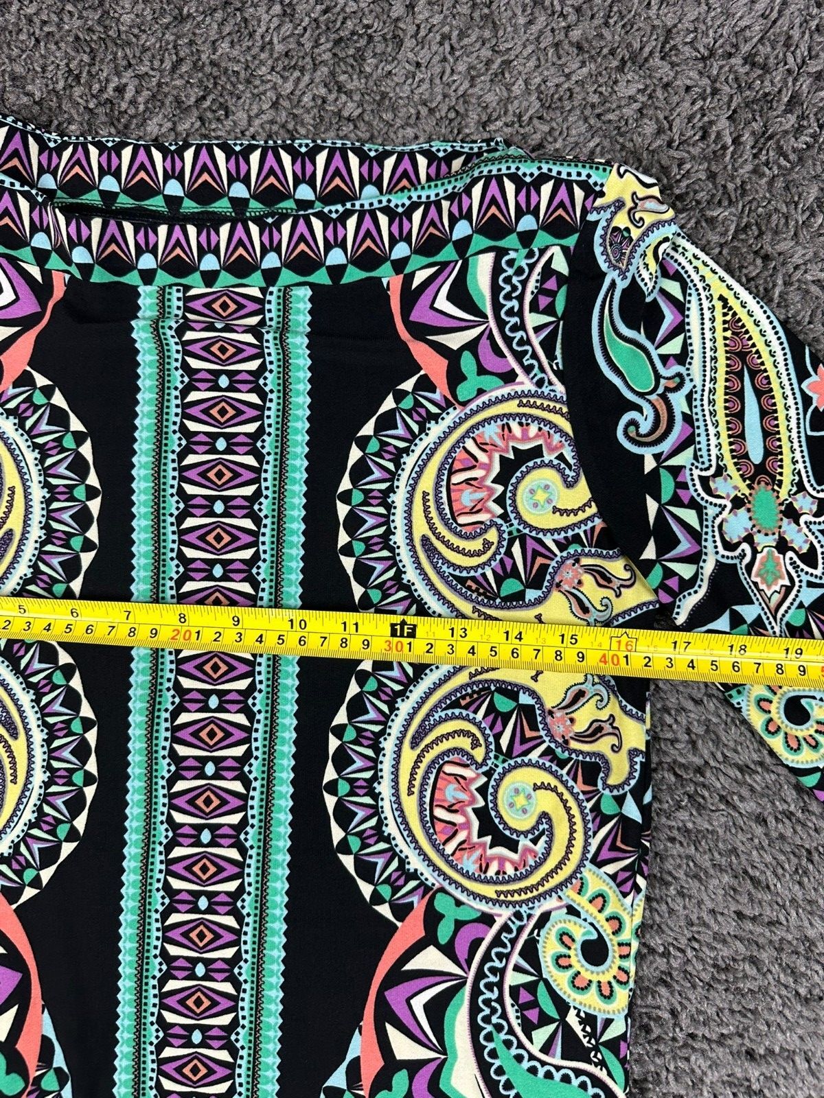 ECI New York Dress Womens S Small Black Multi Geometric Paisley Stretch NWT