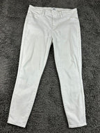 PAIGE Hoxton Ankle Ultra White Skinny Jeans Womens High Rise Stretch Size 32