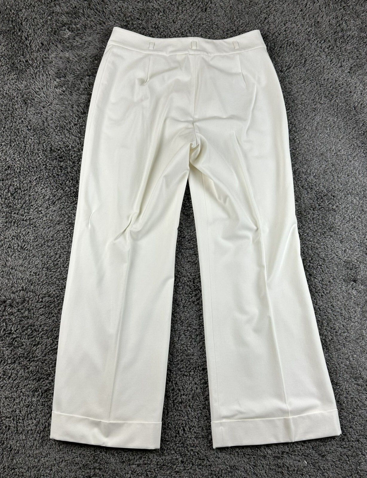 Tahari Arthur S Levine Womens Ivory Pant Suit Set Blazer 12P Pants 10P White