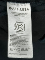 Athleta Womens Medium Black 100% Linen Pull On Jogger Pants Casual Trousers