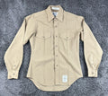 USMC Marine Corps Khaki Long Sleeve Service Shirt DLA Military Wool Blend 15/35