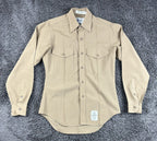 USMC Marine Corps Khaki Long Sleeve Service Shirt DLA Military Wool Blend 15/35