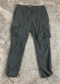 WXYZ Los Angeles Men's Tech Cargo Jogger Pants Black Drawstring Utility  Size L