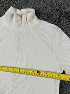 Athleta Merino Wool Blend Turtleneck Base Layer Womens S Cream Thumbholes