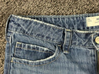 Hollister Low-Rise Super Baggy Jeans Womens Distressed Wide Leg Blue Y2K 10R W30