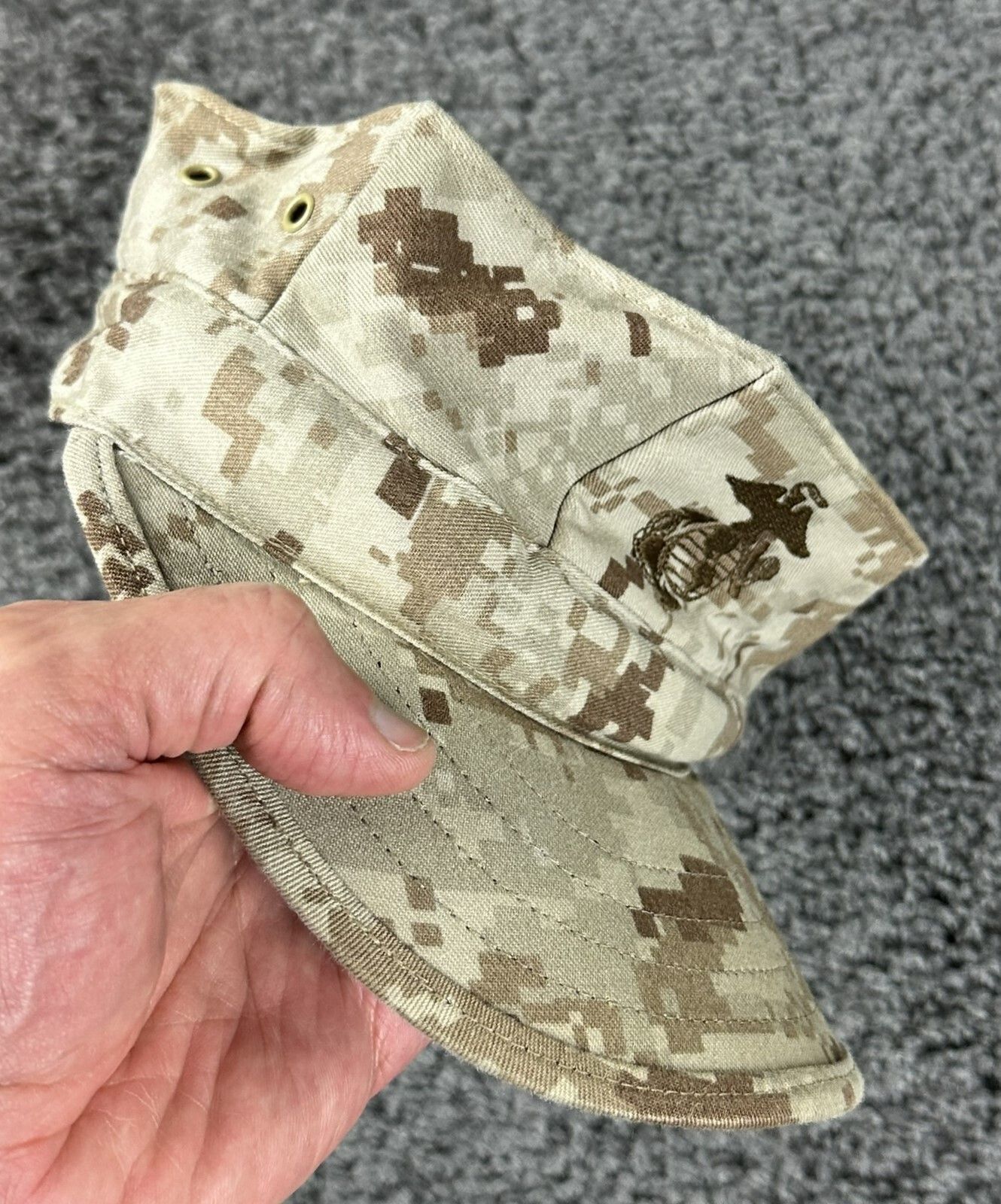 USMC Desert MARPAT Garrison Cover 8 Point Utility Cap Hat Camo USGI Sekri Sz S