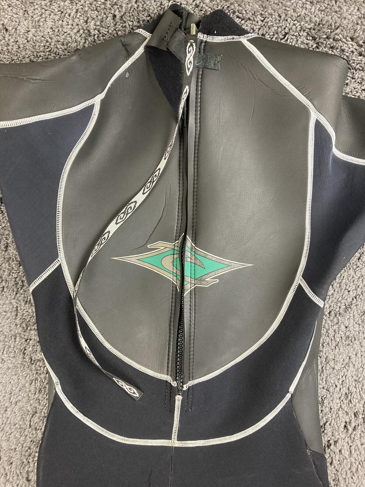 Vintage Rip Curl Wetsuit 3/2 RD-4 Titanium Aqua Ban Full Suit Surf Scuba Mens L