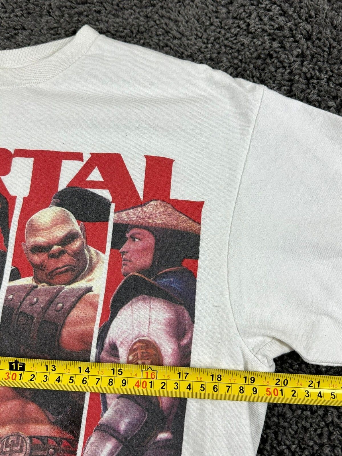 Mortal Kombat T-Shirt Men White Graphic Tee 2011 Warner Bros Sz M