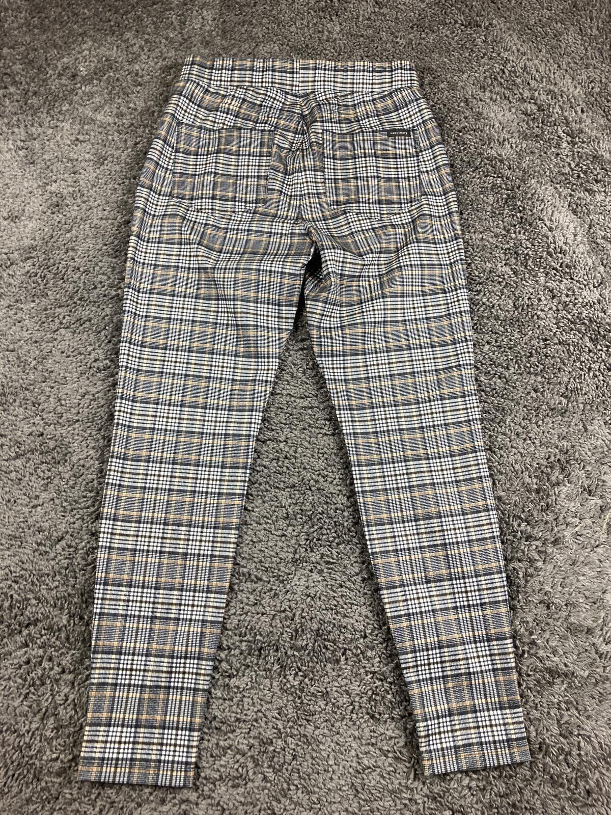 Sanctuary x Anthropologie Pull-On Pants Women's Plaid Slim Stretch Sz M