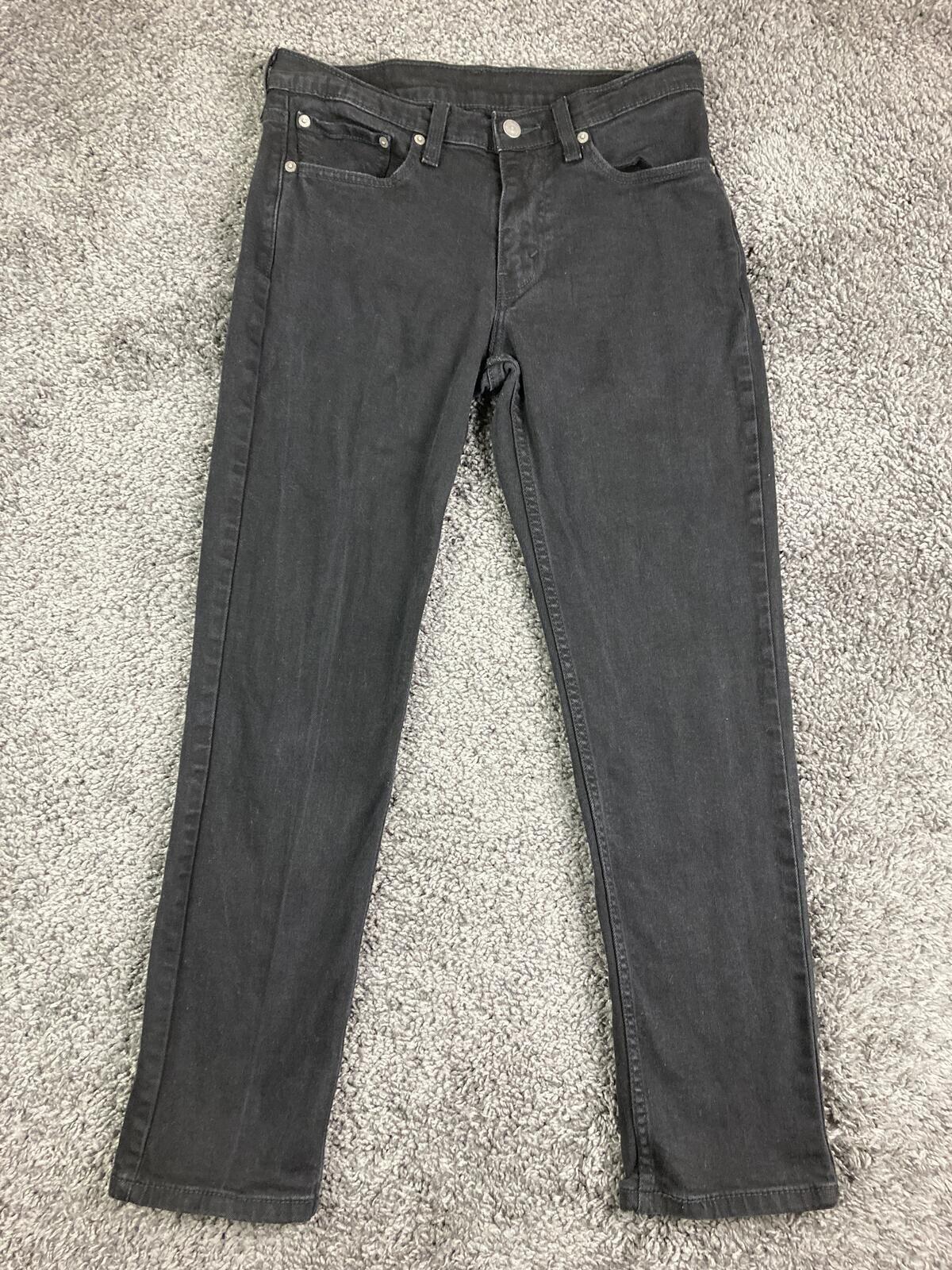 Levis 511 Slim Fit Jeans Mens 32x30 Faded Black Denim Pants Stretch
