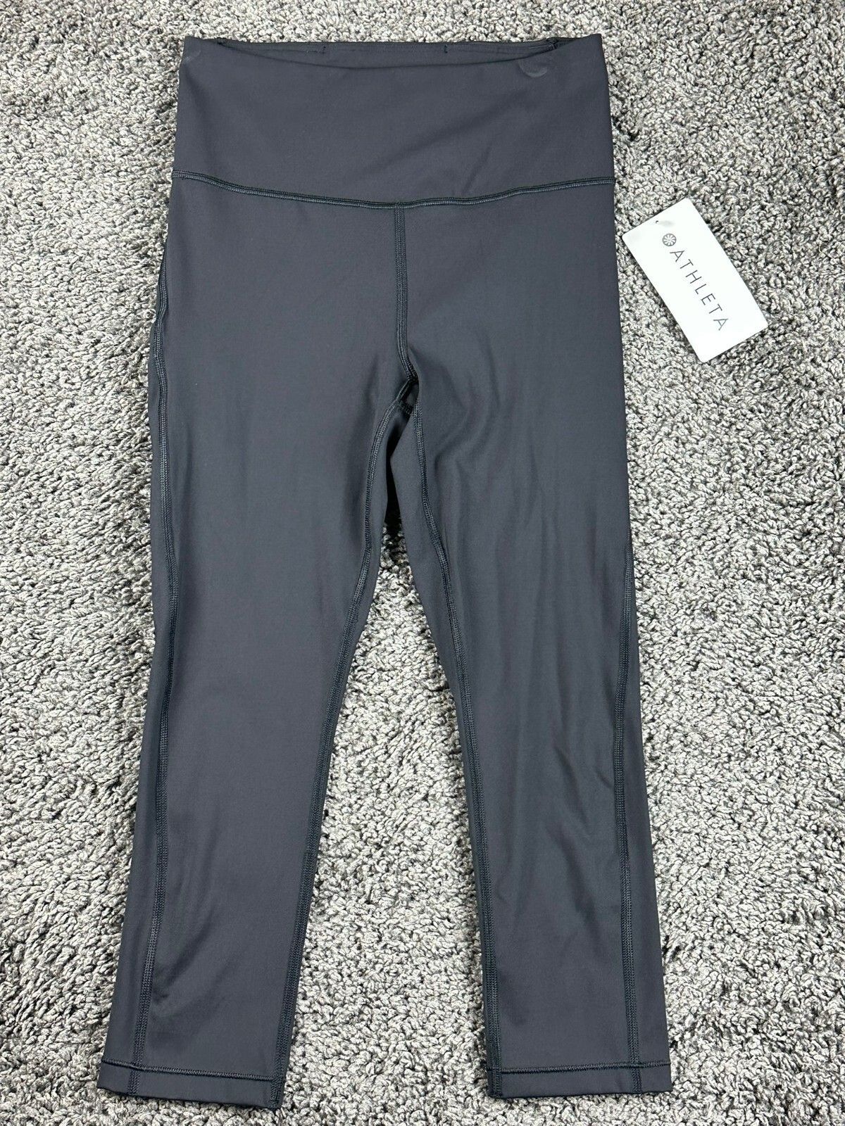 Athleta Ultimate Stash Pocket Capri Leggings Women XS Black High Rise NWT