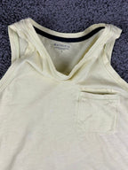 Athleta Organic Daily Bungee Tank Top Yellow Size Small Pocket Drawstring