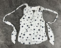 AG Adriano Goldschmied Tank Top Womens XS White Black Polka Dot Halter Neck Tie