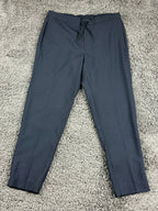 Sandro Paris Men Wool Blend Drawstring Smart Trousers Pants Navy Blue 36 FR 44