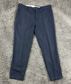 Doppelganger Roma Mens Suit 38R Navy Blue Blazer Pants 32x27 Stretch