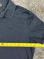 Emporio Armani Mens Polo Shirt Navy Blue Cotton Short Sleeve Sz Medium