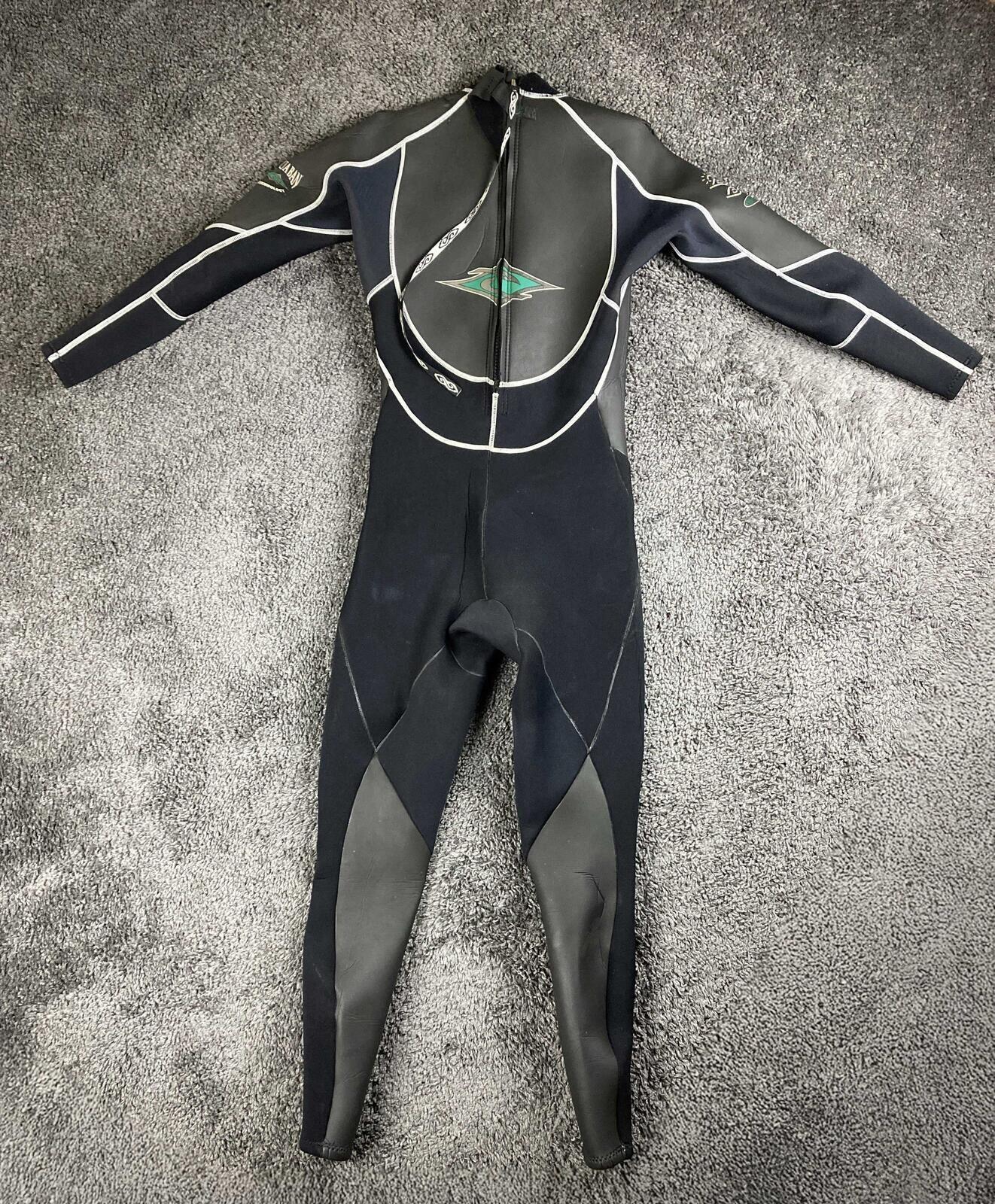 Vintage Rip Curl Wetsuit 3/2 RD-4 Titanium Aqua Ban Full Suit Surf Scuba Mens L