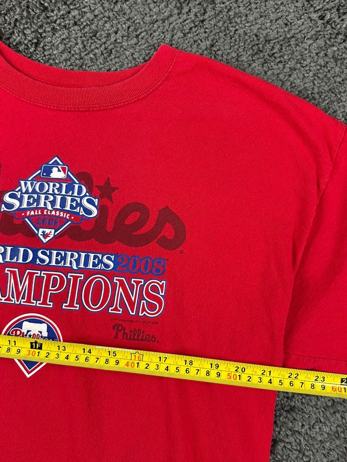 Philadelphia Phillies 2008 World Series Champions T Shirt Mens XL Red MLB