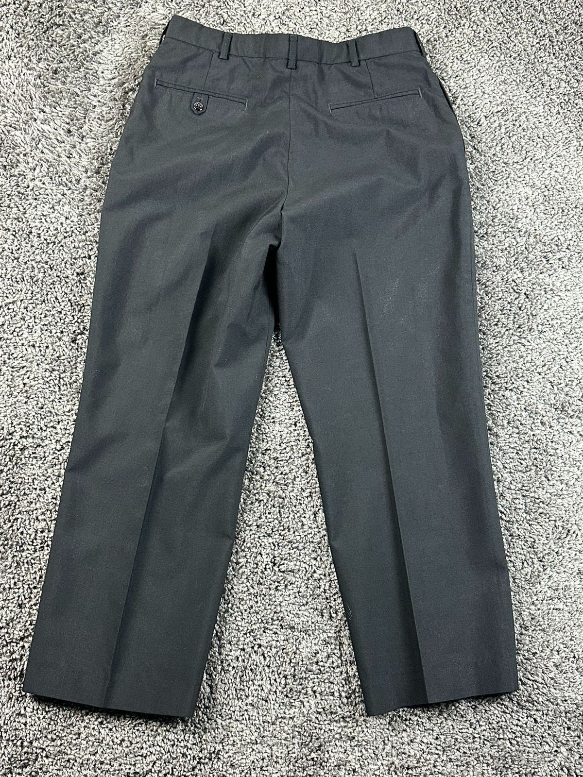 US Navy Military Mens Black Dress Trousers Pants 32R Poly Wool Uniform DLA