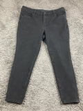 Tahari Premium Denim Jeans Womens Black High Stretch Skinny Ankle  14P