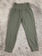Athleta Salutation Jogger Powervita Pants Green Gym Yoga XSP XS Petite