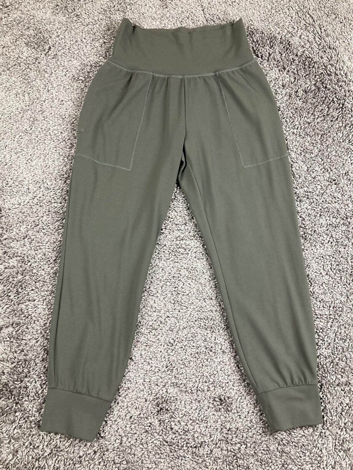 Athleta Salutation Jogger Powervita Pants Green Gym Yoga XSP XS Petite