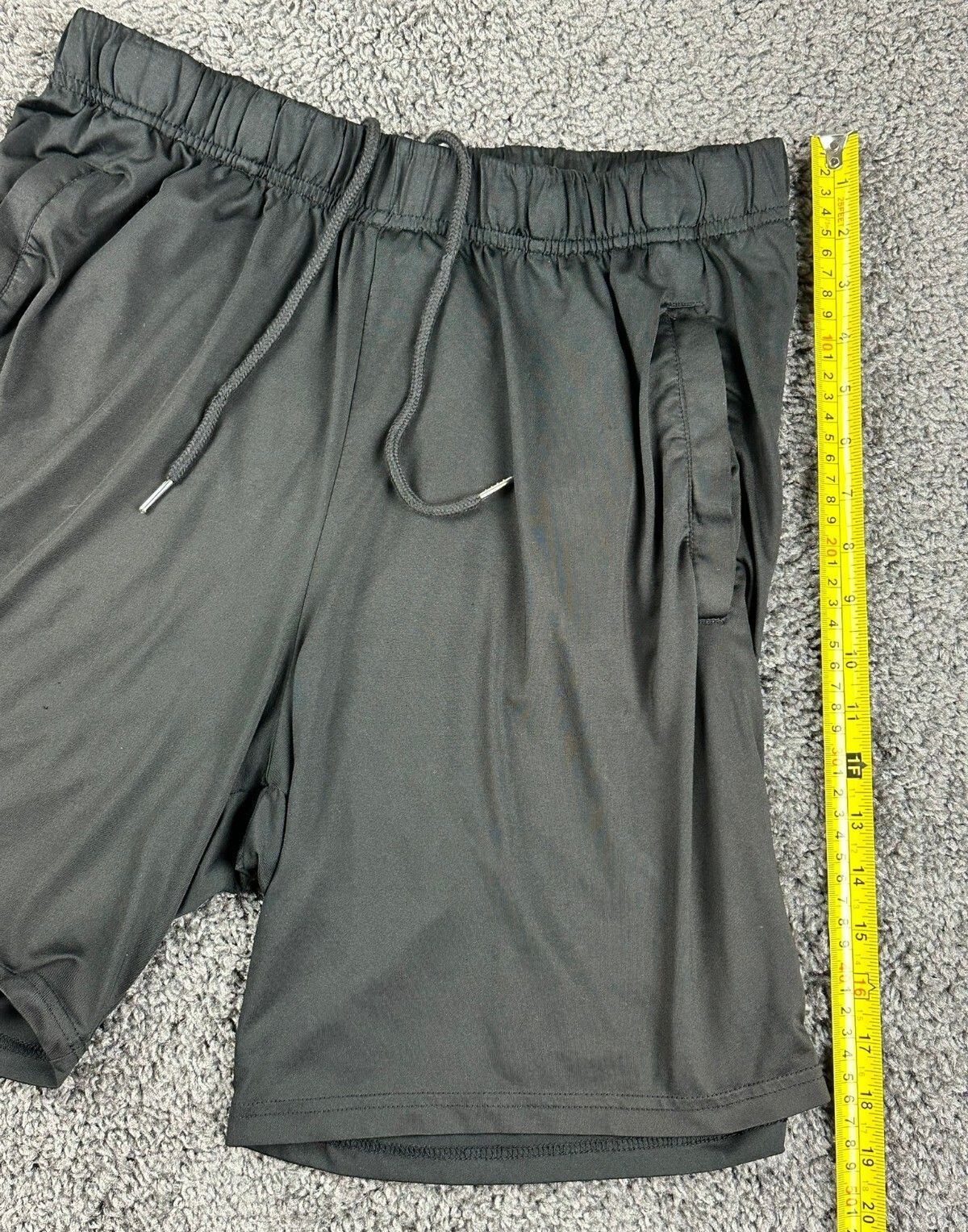 LEG3ND Mens Black Athletic Shorts 8 Inseam Stretch Performance Gym Running Sz M