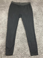 Eileen Fisher Italian Knit Leggings Black Small Stretch Pull On Pants Slim S/P