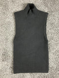 Alice + Olivia Darcey Black Textured Sleeveless Turtleneck Sweater Tank Top S/P