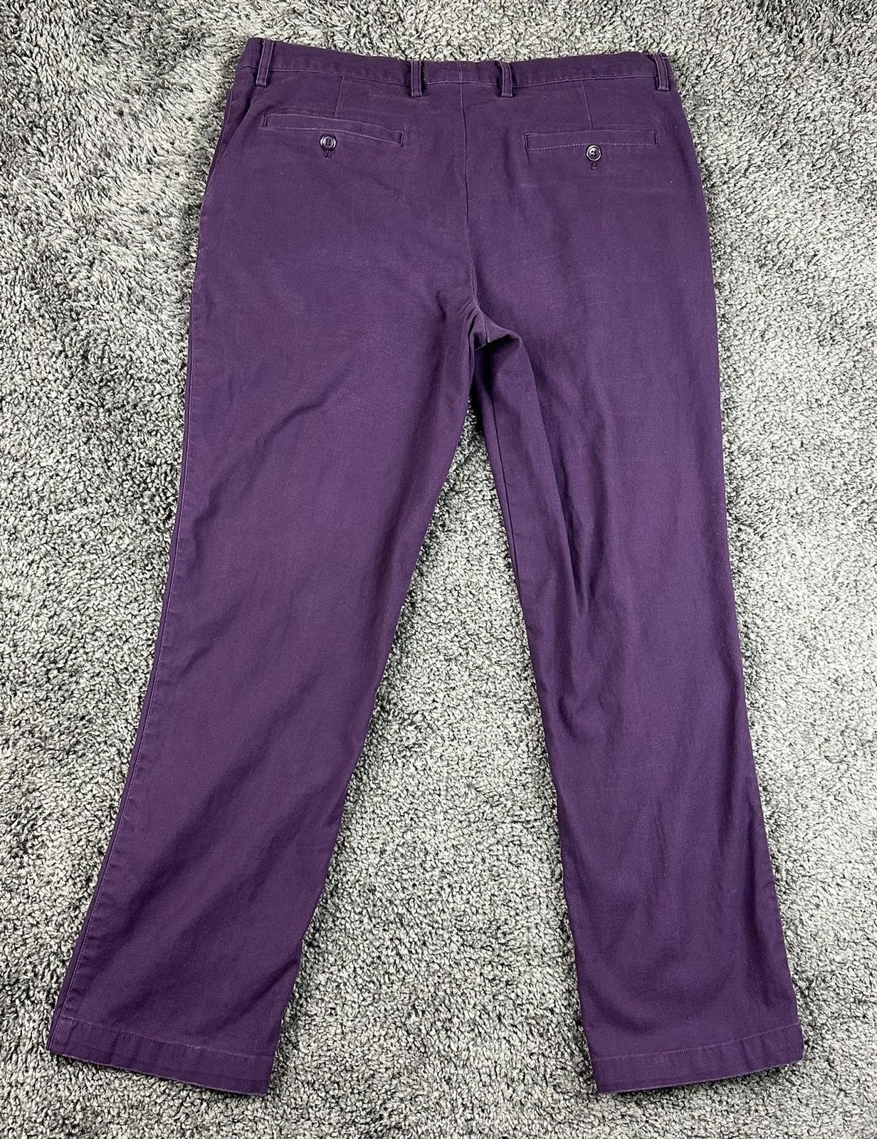 Joe Bananas Mens Chinos Pants Purple Size 36x29 Trousers Slacks Cotton