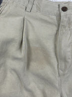 Tommy Bahama Mens 32 Silk Linen Pleated Pants Khaki Tan Relaxed Trousers