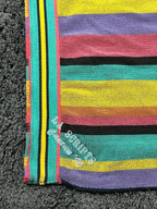 Vintage 90s Cecil Saydah Sunbrights Striped Beach Towel Karen Allen Cancun 96