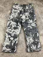 Billabong Pilot Ski Snowboard Pants Mens XL Grey Leaf Camo Waterproof Cargo Vtg