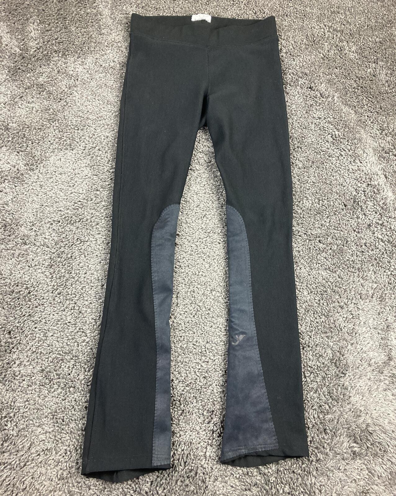 TuffRider Black Ribbed Bootcut Tights Equestrian Breeches Size 28