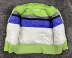 Tommy Hilfiger Women's Puffer Vest Neon Lime Green Full Zip Ribbed Hem Sz Small