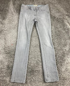 Paige Premium Denim Blue Heights Gray Low Rise Skinny Jeans Womens Stretch Sz30