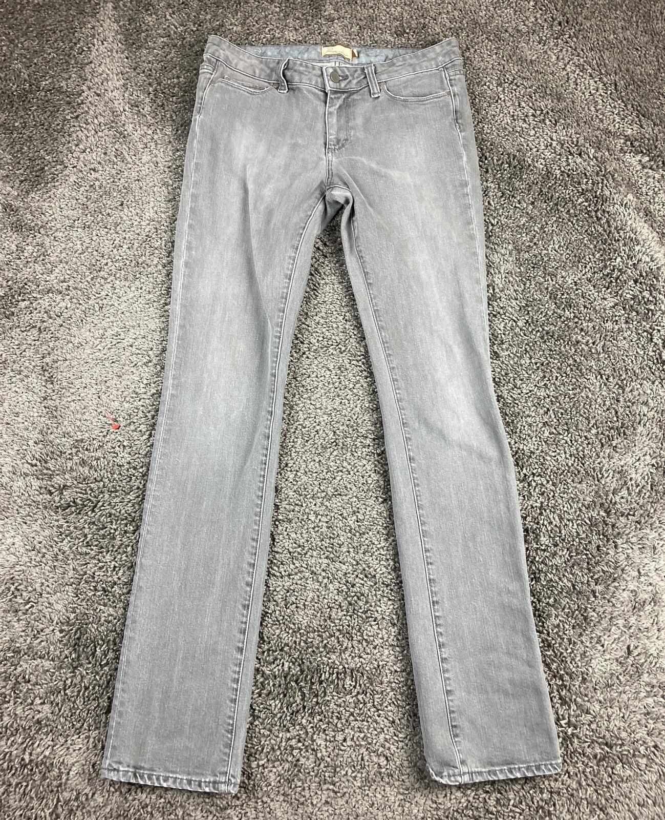 Paige Premium Denim Blue Heights Gray Low Rise Skinny Jeans Womens Stretch Sz30