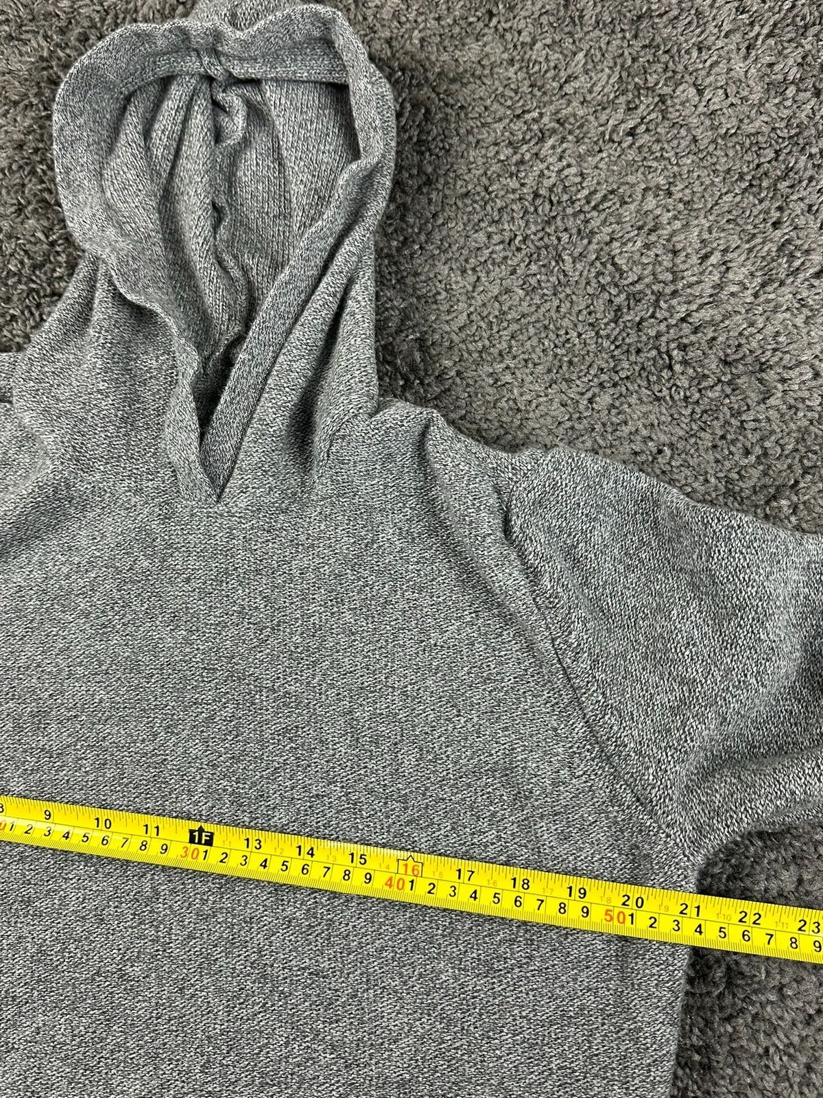 prAna North Loop Mens Hoodie Sweater Medium Gray Organic Cotton Slim Fit Knit