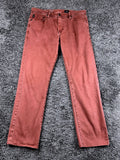 AG Adriano Goldschmied The Graduate SUD Tailored Leg Pants Mens 33x34 Red Rust