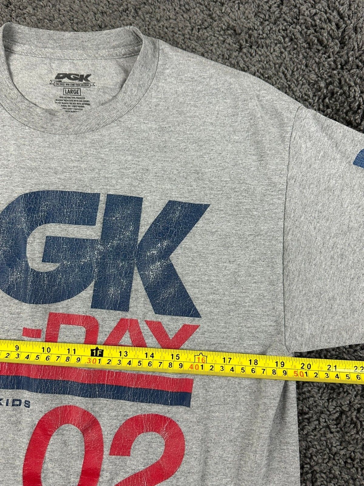 DGK All Day 02 T-Shirt Mens Gray Dirty Ghetto Kids Skateboard Tee Shirt Sz Large
