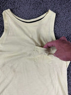 Athleta Organic Daily Bungee Tank Top Yellow Size Small Pocket Drawstring