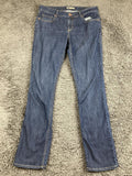 CAbi Lou Lou 334 Women Dark Wash Straight Leg Jeans Denim Classic Stretch Sz 8