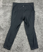 Athleta Salutation Stash 7/8 Women Black Pocket Leggings Sz L