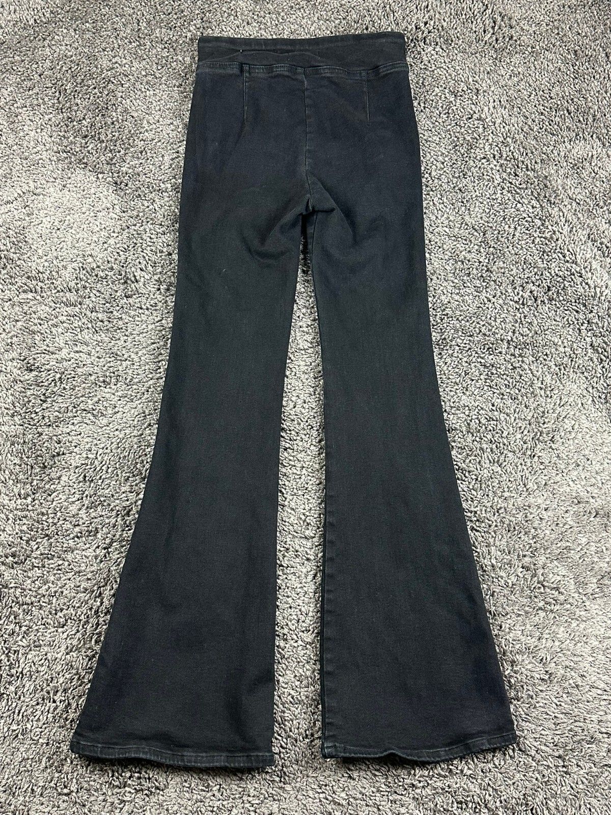 FRAME The Jetset Flare Womens Black High Rise Pull On Stretch Jeans  Size 1