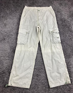 American Eagle Snappy Baggy Cargo Pants Womens 8 Sage Green Wide Leg Utility