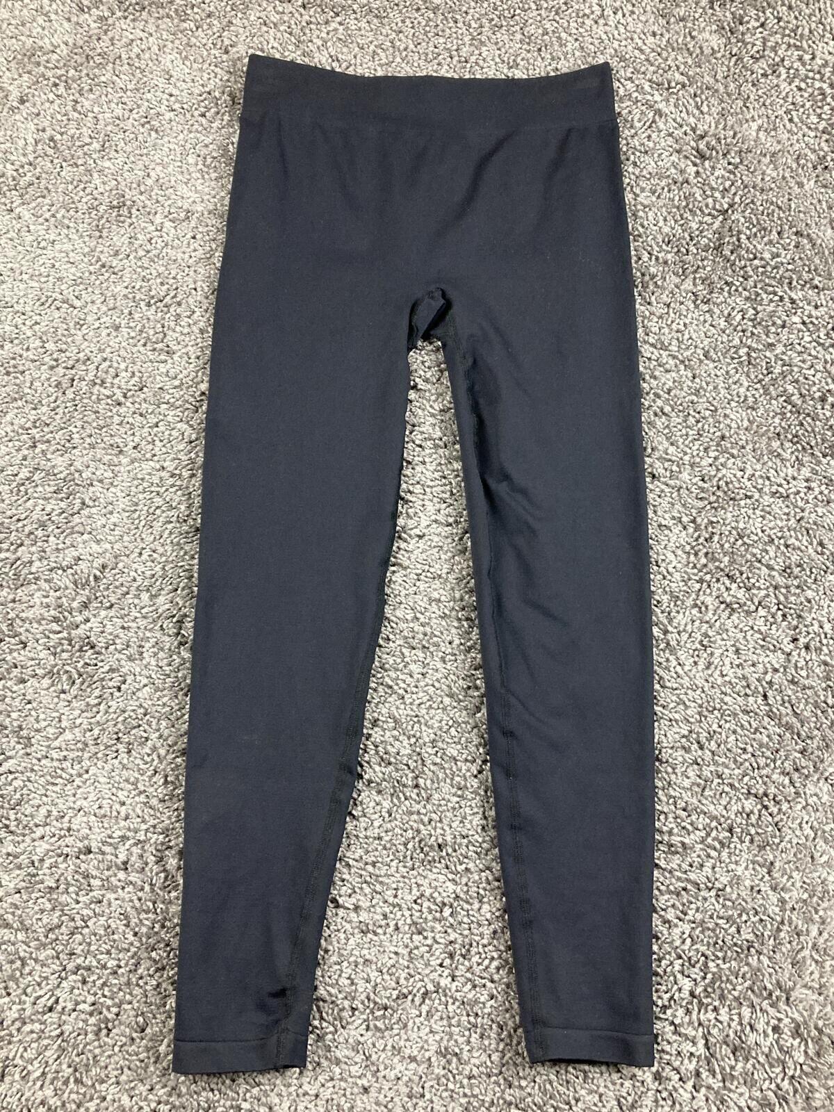 Title Nine Spark Seamless Leggings Black Medium Activewear Yoga Base Layer Sz M