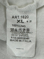 Pronto Moda Sally 100% Linen White Dress Womens Made in Italy Lace Sz XL 12